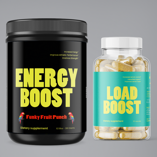 Energy Boost & Load Boost are the top sexual health supplement combination to enhance your performance and pleasure. They are formulated to increase energy levels, sexual performance, and orgasm intensity.